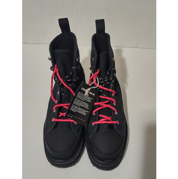 Converse Unisex Boot Chuck Taylor Hi Black/Black/Prime Pink 173213C Sz 5 M/6.5 W - Picture 2 of 10